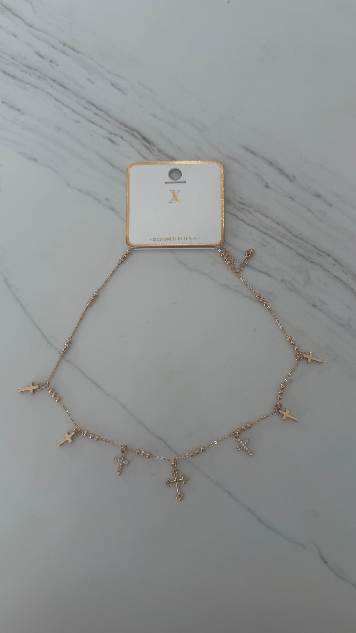 Elizabeth Cross Necklace - Grayce's Boutique