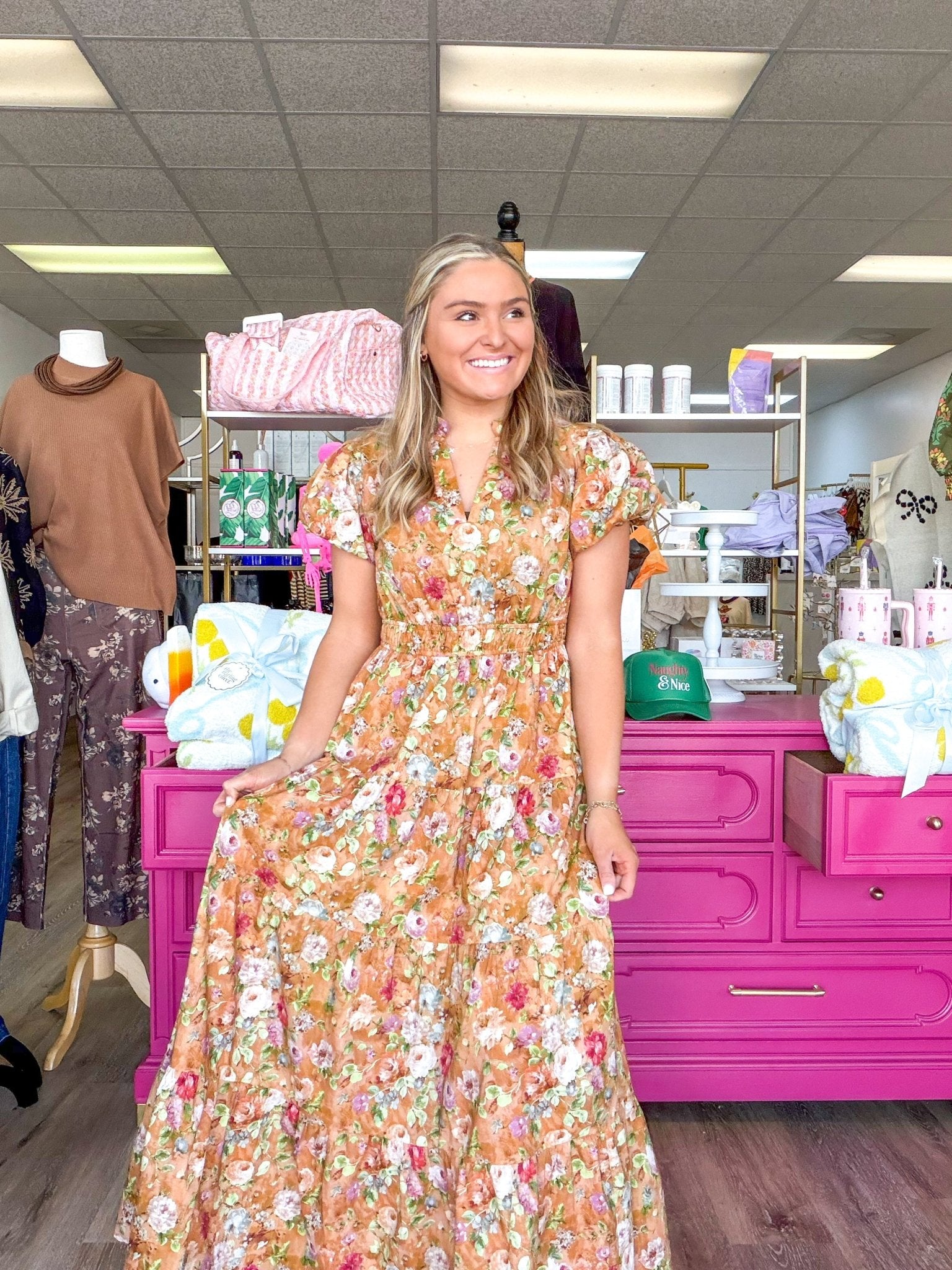 Fall into the Flowers Dress - MainStreet Clothing Co.