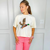 Flying Mallard Cropped Tee | Poppy & Pine - Grayce's Boutique