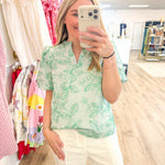 Getting Started Green Floral Top - Grayce's Boutique