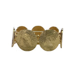 Gold Scratched Disc Bracelet - Grayce's Boutique