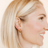 Huggie Charm Earrings Jo Gold | LINNY CO - Grayce's Boutique
