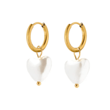 Huggie Charm Earrings - Willa Heart Gold | LINNY CO - Grayce's Boutique