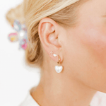 Huggie Charm Earrings - Willa Heart Gold | LINNY CO - Grayce's Boutique