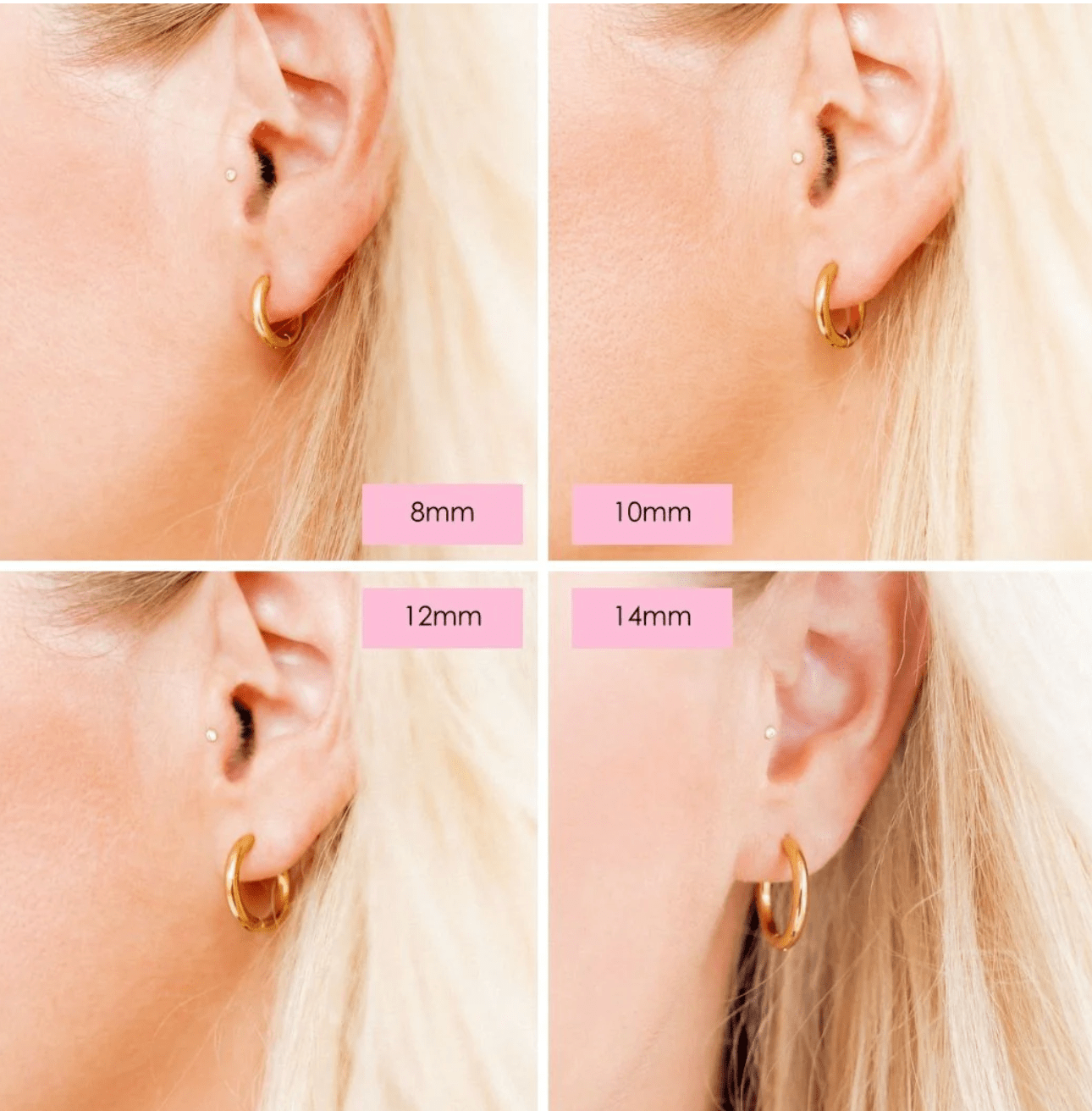 Huggie Earrings Scarlett Hoop Gold 14 MM | LINNY CO - Grayce's Boutique