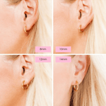 Huggie Earrings Scarlett Hoop Gold 14 MM | LINNY CO - Grayce's Boutique