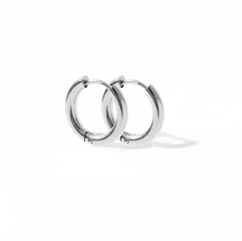 Huggie Earrings | Scarlett Hoop Silver 12MM | LINNY CO - Grayce's Boutique