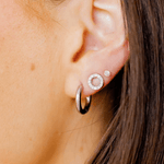 Huggie Earrings | Scarlett Hoop Silver 12MM | LINNY CO - Grayce's Boutique