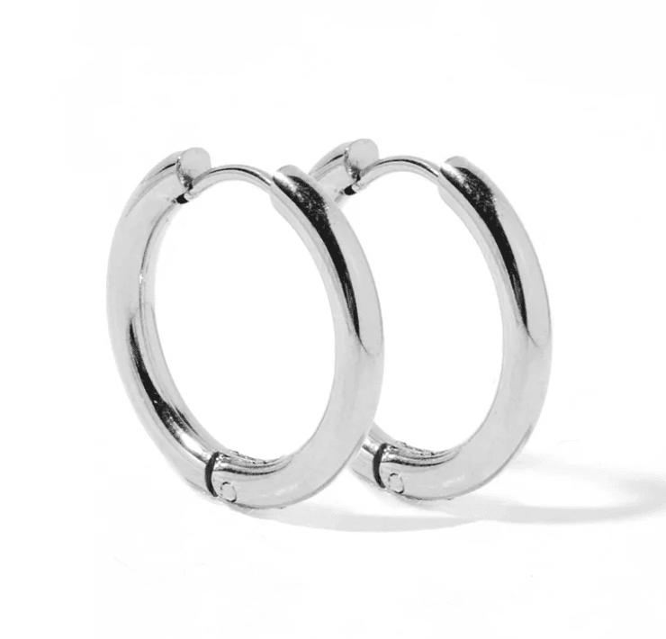 Huggie Earrings Scarlett Hoop Silver 14MM | LINNY CO (Copy) - Grayce's Boutique