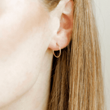 Huggie Infinity Hoop Earrings - Ava Gold 12 MM | LINNY CO - Grayce's Boutique