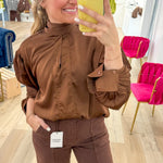 In Love Mocha Tie Top - Grayce's Boutique