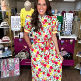 In the Garden Floral Midi Dress - Grayce's Boutique