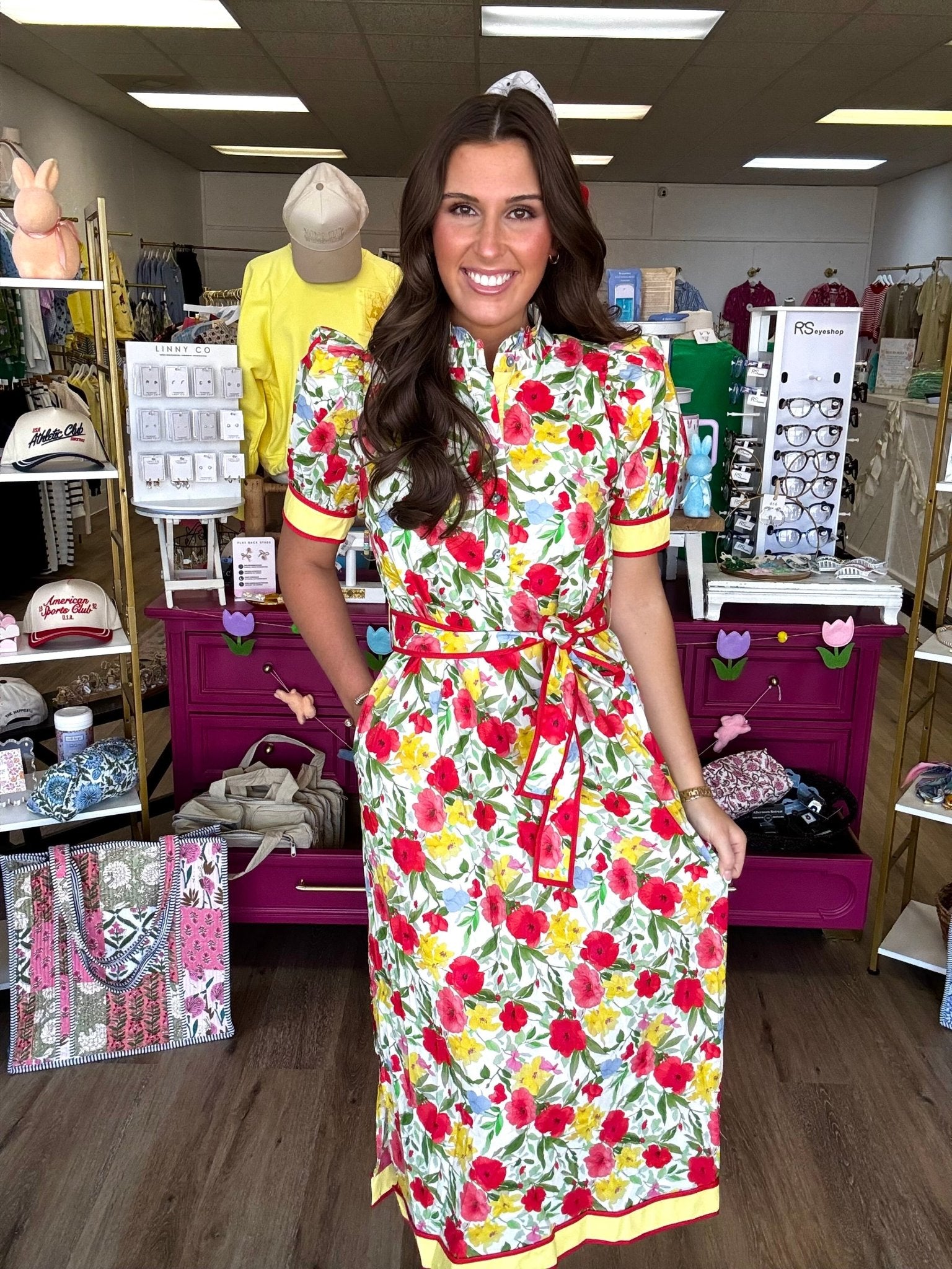 In the Garden Floral Midi Dress - Grayce's Boutique