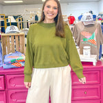 Keep Secrets Olive Sweater - Grayce's Boutique