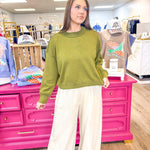 Keep Secrets Olive Sweater - Grayce's Boutique