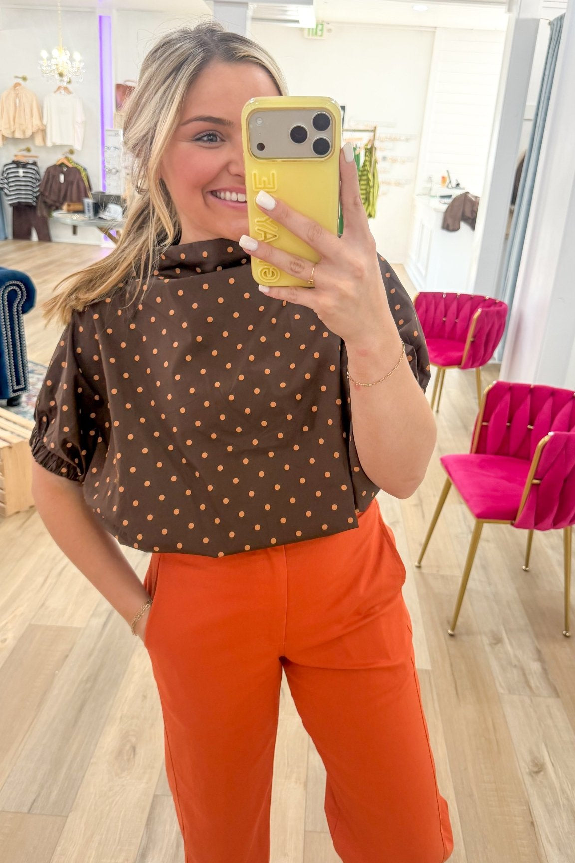 Lead the Way Polka Dot Top - Grayce's Boutique
