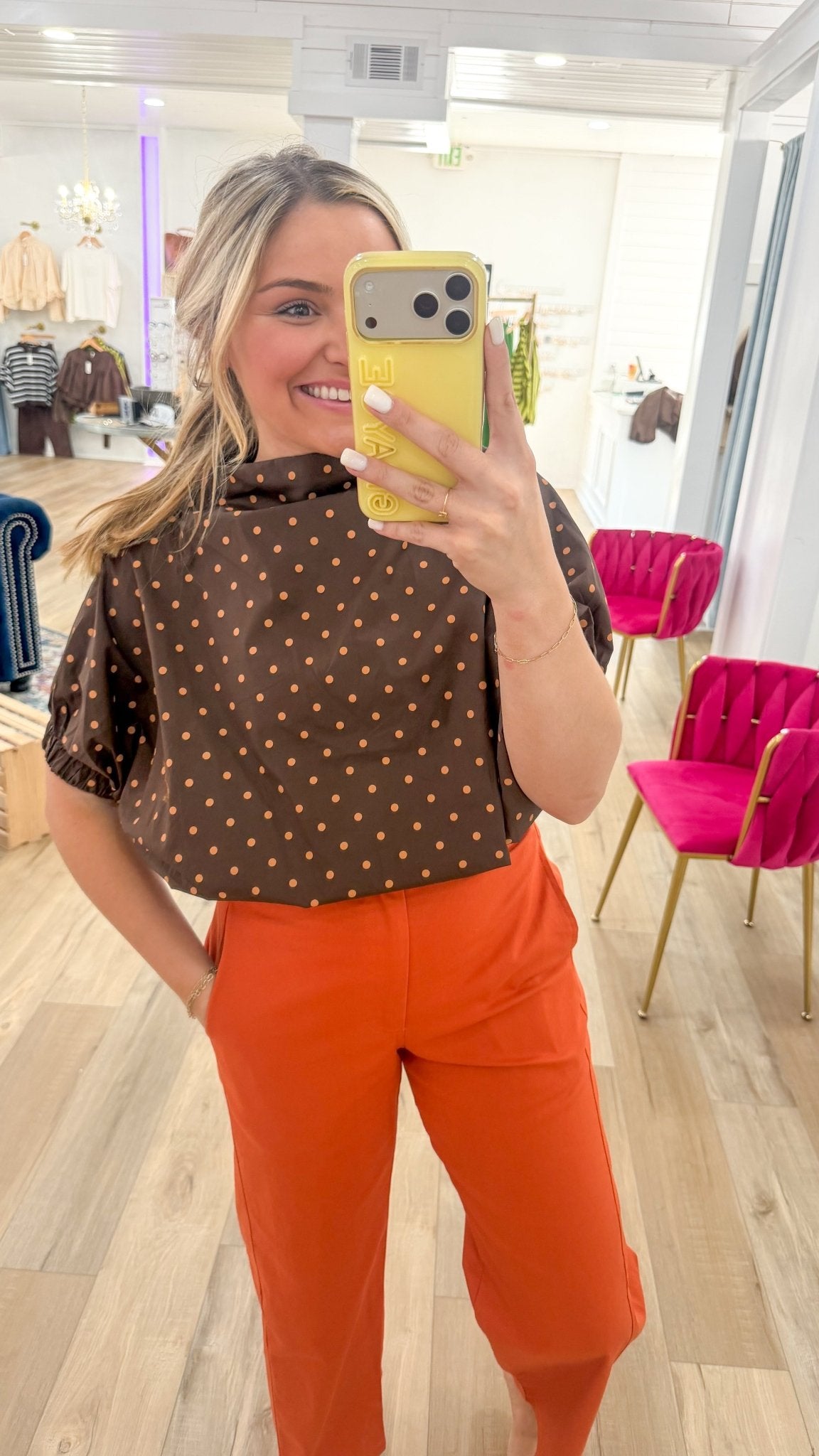 Lead the Way Polka Dot Top - Grayce's Boutique