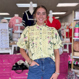 Lemon Garden Blouse - Grayce's Boutique