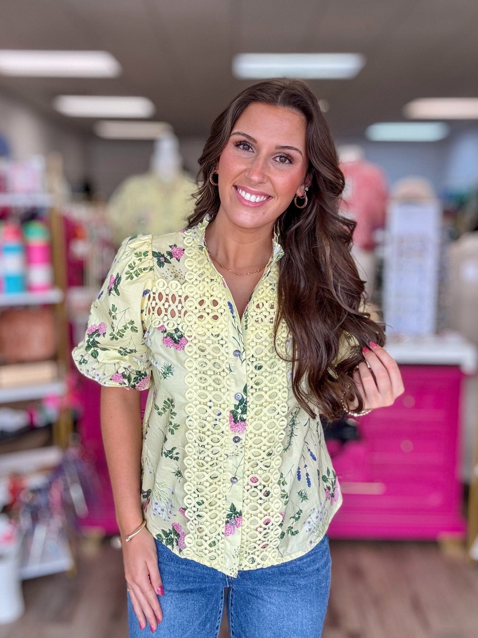 Lemon Garden Blouse - Grayce's Boutique