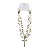 Living My Best Life Cross Necklace - Grayce's Boutique