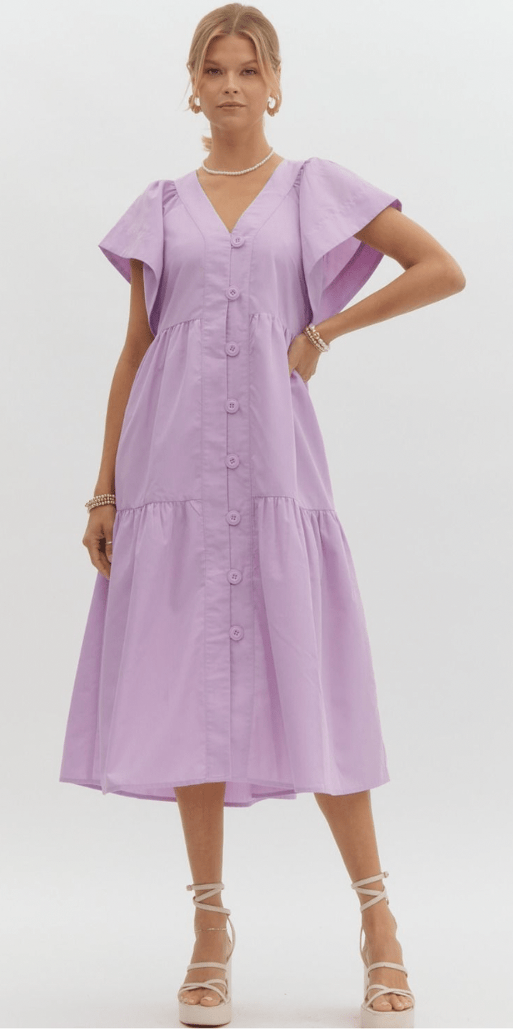 Lovely in Lavender Midi Dress - MainStreet Clothing Co.