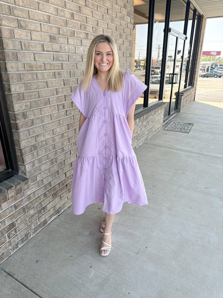 Lovely in Lavender Midi Dress - MainStreet Clothing Co.