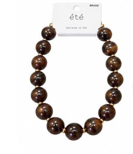 Lynne Necklace - Brown - Grayce's Boutique