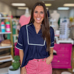 Maritime Trim Top - Grayce's Boutique