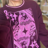 Maroon & Pink Logo Sweatshirt | Queen of Sparkles - MainStreet Clothing Co.