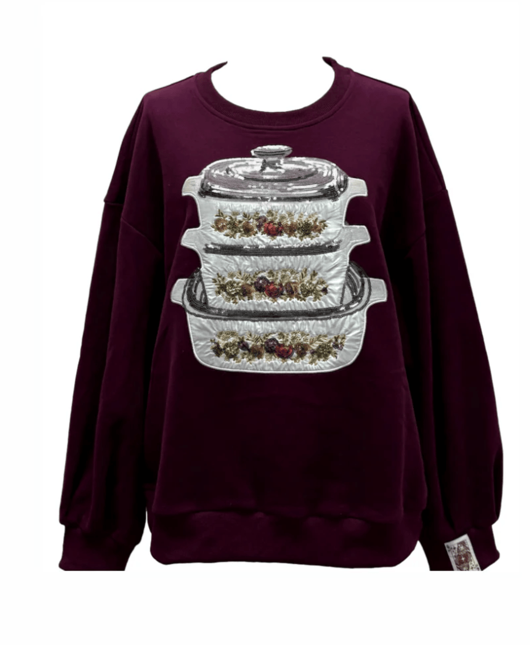 Maroon Vintage Corning Ware Sweatshirt | Queen of Sparkles - MainStreet Clothing Co.