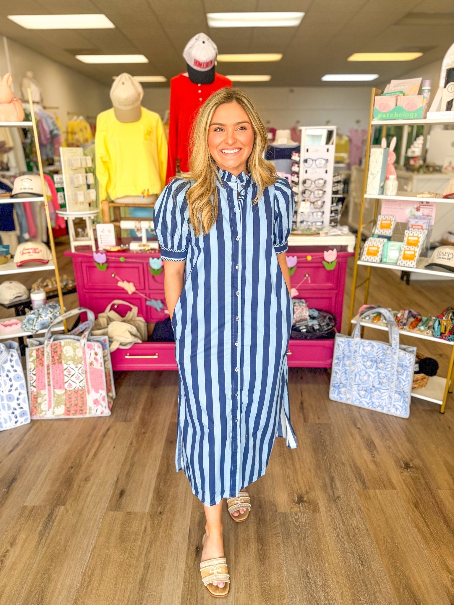 Melissa Midi Striped Dress - Grayce's Boutique