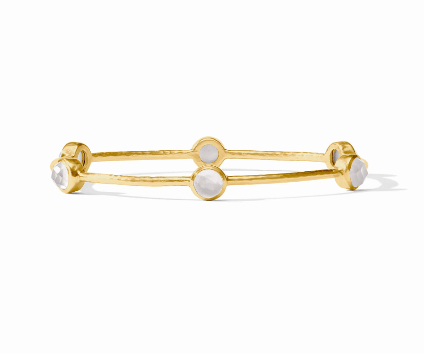 Milano Luxe Bangle - Iridescent Clear Crystal - Medium - Grayce's Boutique