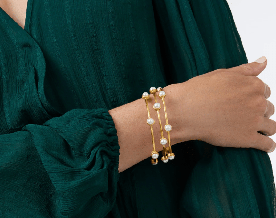 Milano Luxe Bangle - Pearl - Medium - Grayce's Boutique