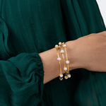 Milano Luxe Bangle - Pearl - Medium - Grayce's Boutique