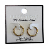 Mini Clasp Gold Hoop - MainStreet Clothing Co.