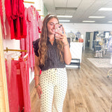 Mini Polka Dot Ivory Denim | Poppy & Pine - Grayce's Boutique