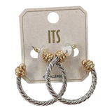 Mixed Metal Hoop - Grayce's Boutique