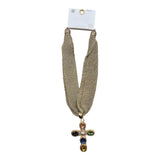 Multi Color Cross Pendant Necklace - Grayce's Boutique