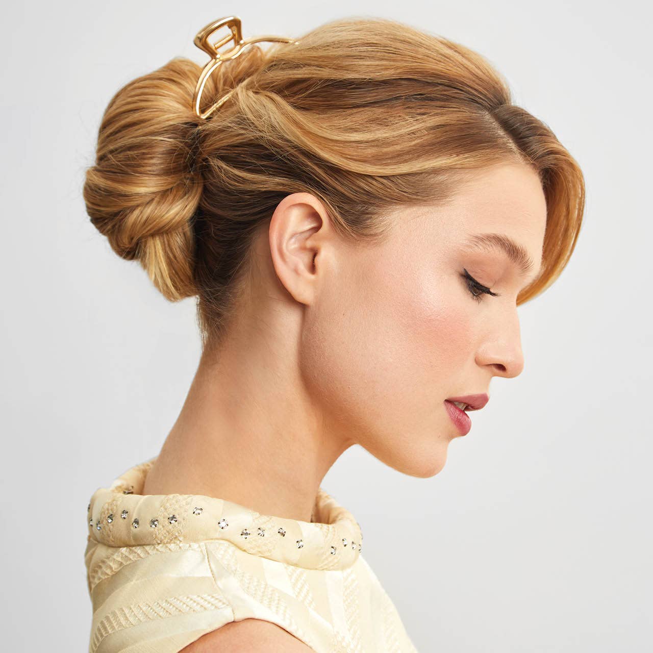Open Shape Claw Clip - Gold - Grayce's Boutique