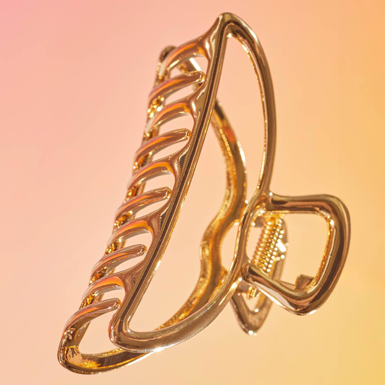 Open Shape Claw Clip - Gold - Grayce's Boutique
