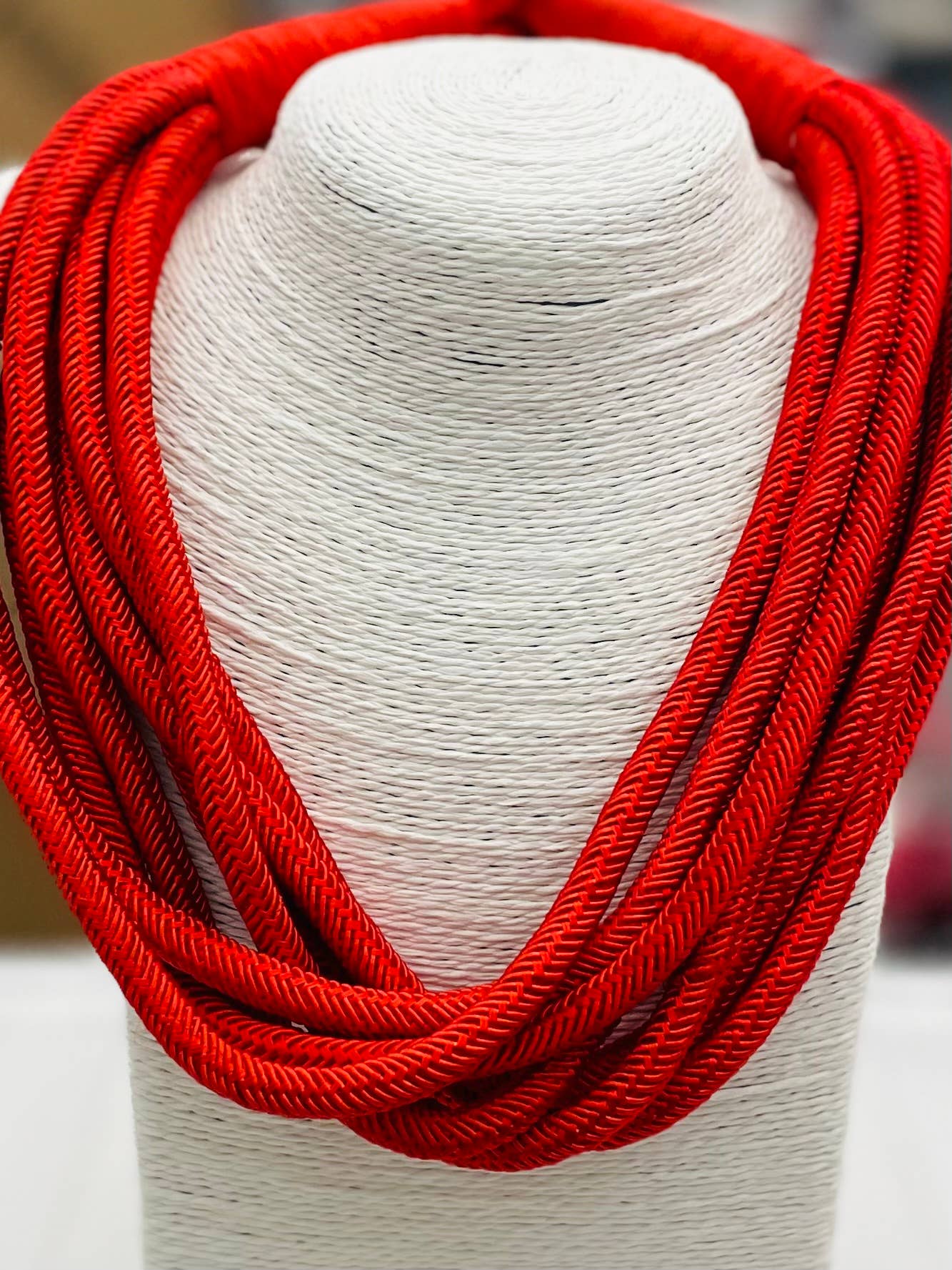 "Original" Slub 8 - Strand Necklace (red) NK183 - MainStreet Clothing Co.