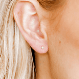 Payton Pearl White Screwback Stud Earrings 3MM | LINNY CO - Grayce's Boutique