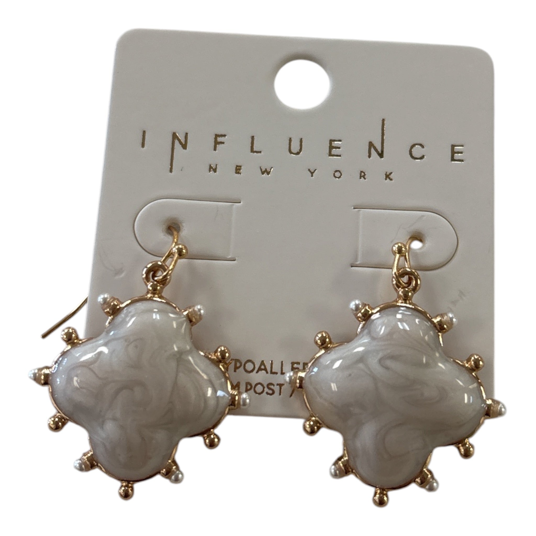 Pearled Heart Drop Earrings - Grayce's Boutique