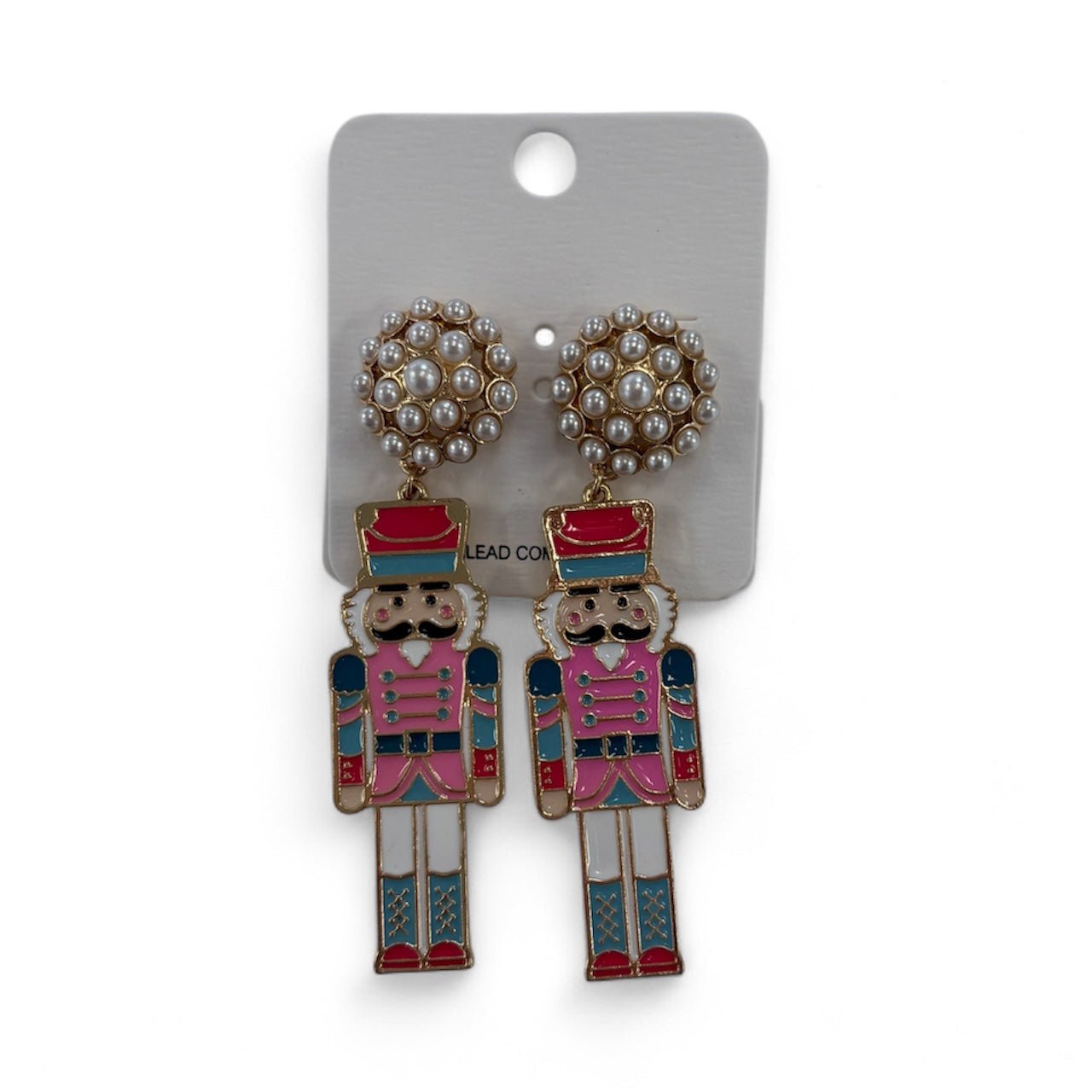Pink Pearl Nutcracker Earrings - MainStreet Clothing Co.