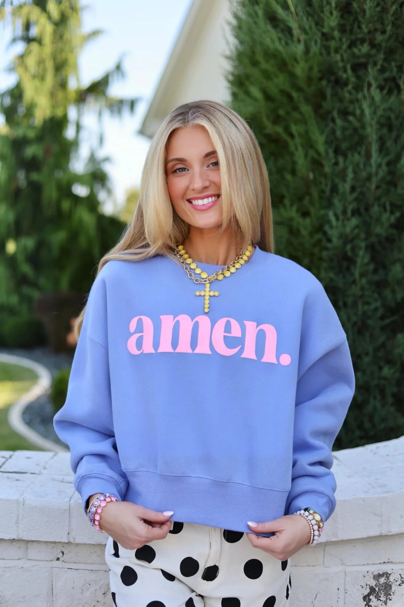 PRESALE 10/20 Amen Cropped Sweatshirt | Poppy & Pine - Grayce's Boutique
