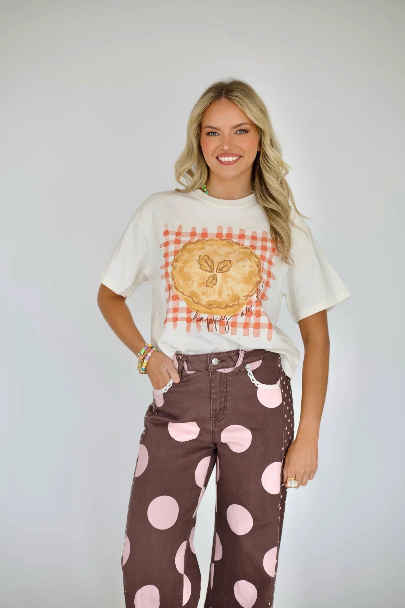 PRESALE 10/20 Happy as Pie Cropped Tee | Poppy & Pine - Grayce's Boutique