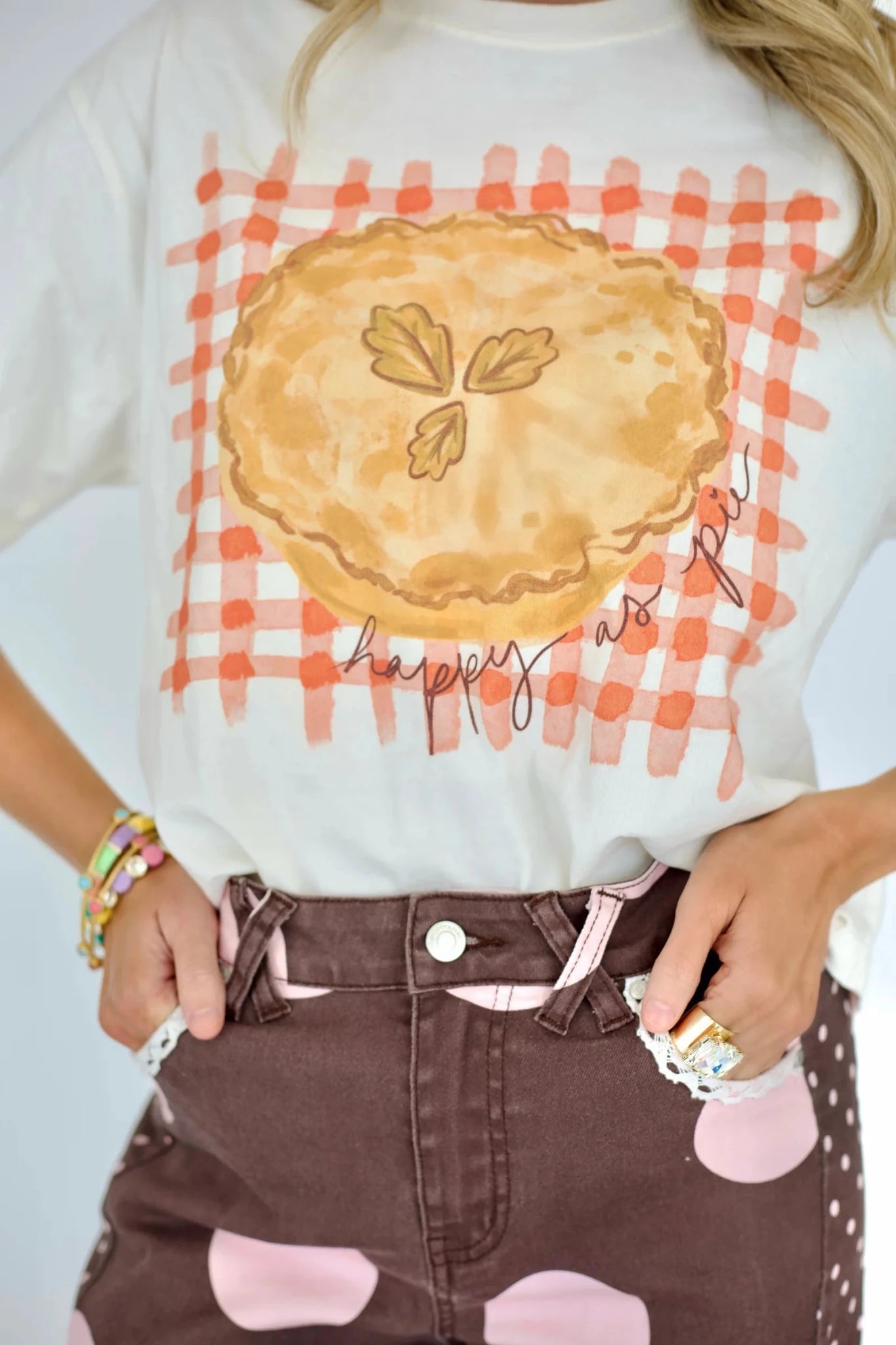 PRESALE 10/20 Happy as Pie Cropped Tee | Poppy & Pine - Grayce's Boutique