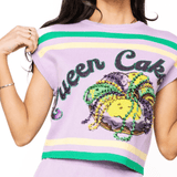 QOS Lavender, Green & Yellow 'Queen Cake' Striped Top | Queen of Sparkles - MainStreet Clothing Co.