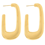 Rectangular Golden Hoop - MainStreet Clothing Co.