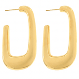 Rectangular Golden Hoop - MainStreet Clothing Co.